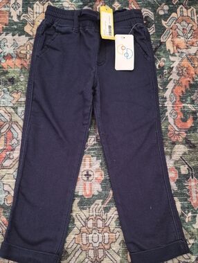 Navy Blue Kids Knit Jogger Pants